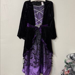 Black and Purple girls bat witch costume